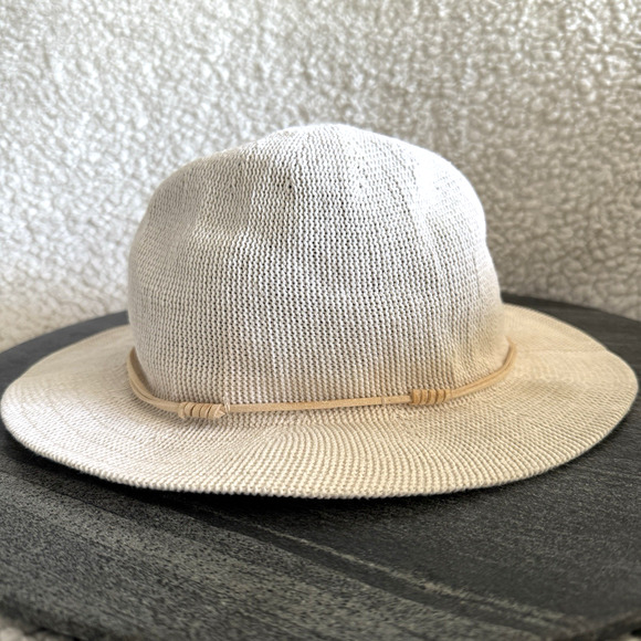 Wyeth Woven Wide Brim Panama Hat - Beige Tan - O/S‎ - Picture 2 of 6